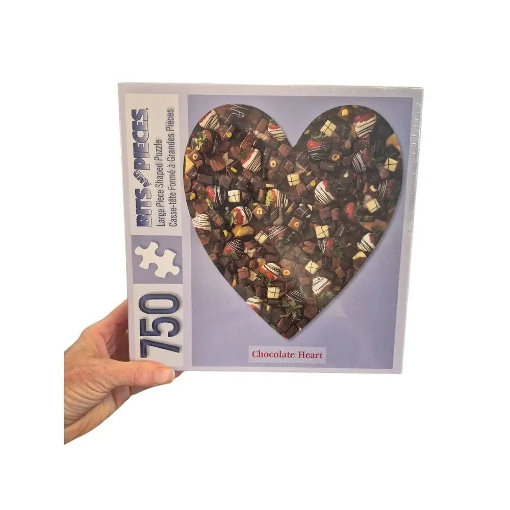 Bits & Pieces Chocolate Heart Valentines Day 750 pc Jigsaw Puzzle NEW